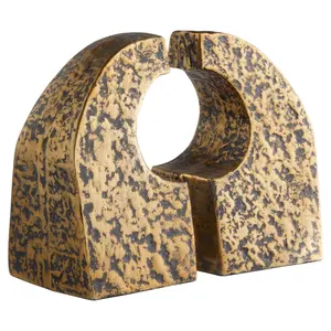 Antique Brass Aluminum Apostrophe Bookends Set Decorative Home Office <b>Shelf</b> Decor Home Decor Office Home Study <b>Desk</b> Accessories - Product Image 3