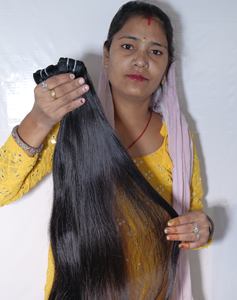 Extensiones de cabello humano indio virgen crudo sin procesamiento químico Paquetes rectos sedosos naturales Proveedor directo de onda profunda suelta - Product Image 3