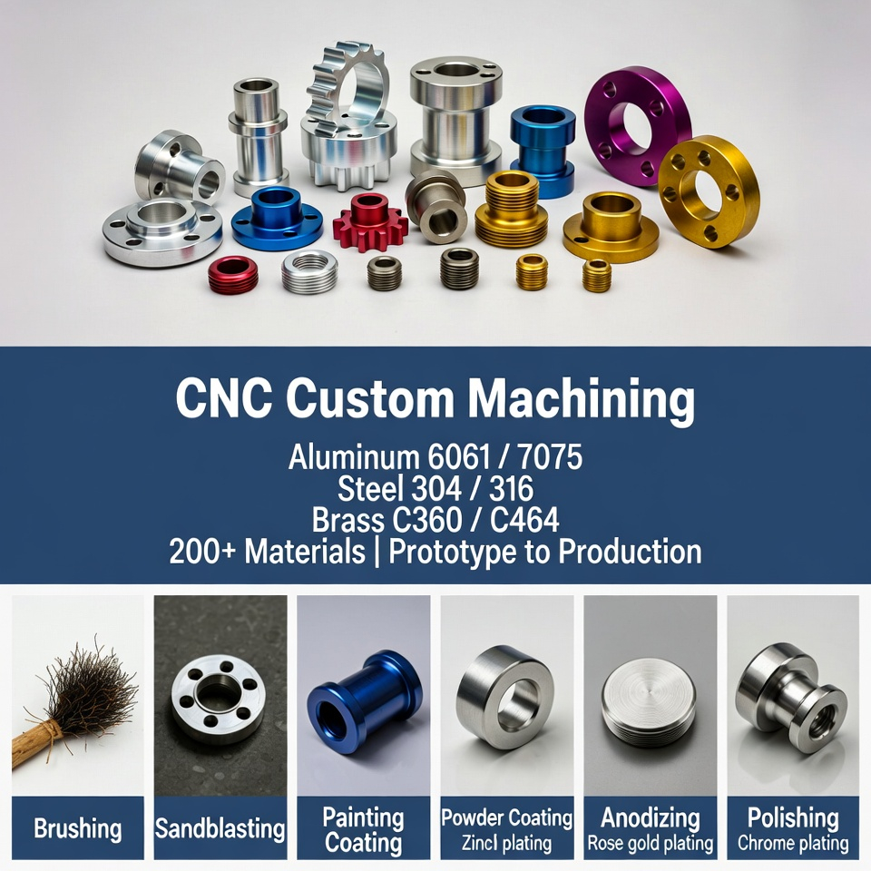 CNC Machining Titanium, Aluminum Parts with Precision Finishing for Aerospace & Robotics