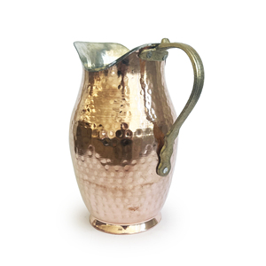 Hand Hammered Copper Jug, Carafe for Beverage Service, Surahi Copper Color Authentic Design Produced With Traditional Methods - Product Image 6