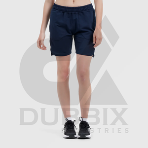 Short de fitness à coupe régulière pour femmes 100% coton Logo autocollant personnalisable Respirant Straight Fit Color Pattern Short pour femmes - Product Image 1