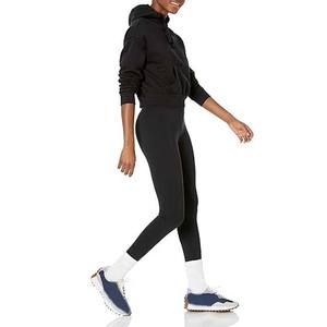 Sweats à capuche pour femmes de qualité supérieure pour un style décontracté de rue, coupe moderne, couleur noire, sweats à capuche courts pour femmes - Product Image 4