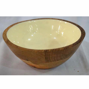 Cuencos de madera esmaltados con mango hechos a mano, ensaladeras multicolores impresas, cuenco de madera esmaltado, utensilios de cocina, decoración del hogar - Product Image 4