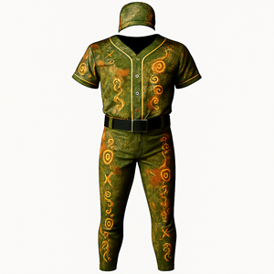 Vente en gros de t-shirts baseball unisexes, chapeaux en jersey baseball personnalisé sublimés, ensemble combiné uniforme baseball avec service OEM - Product Image 5