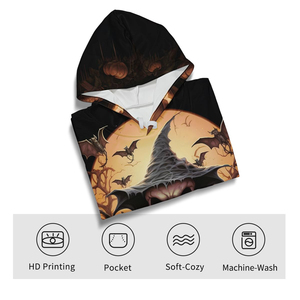 Sweat-shirt à capuche unisexe personnalisé OEM pour l'hiver, Halloween, en polyester et coton polaire, anti-rides et séchage rapide - Product Image 5