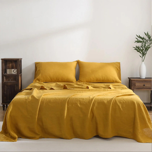 Juego de Funda de Edredón 100% Lino, Estilo Básico, Cierre de Botones, Color Sólido, Lino Natural Lavado a la Francesa, Ropa de Cama de Alta Calidad, Tamaño King - Product Image 5