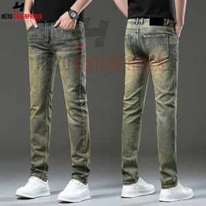 กางเกงยีนส์คุณภาพดีที่สุดกางเกงใหม่โลโก้ที่กําหนดเองสไตล์High Streetกางเกงยีนส์กางเกงสําหรับชายคุณภาพระดับพรีเมียมผู้ชายBreathableกางเกงยีนส์กางเกง - Product Image 2