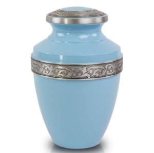 Diseño de águila y urna de cremación para adultos de aluminio con acabado en color negro Urnas de cremación funeraria de metal de forma clásica. - Product Image 3