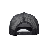 Gorra Trucker Negra Y2K de Mezclilla Transpirable con Logotipo Bordado 3D Personalizado ODM OEM, Visera Curva Ancha de 5 Paneles y Malla Lisa con Pedrería