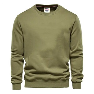 Sudadera Básica de Cuello Redondo para Hombre, Jersey de Color Sólido, Mezcla de Algodón y Felpa - Product Image 4
