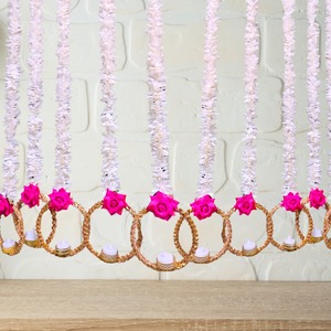 กุหลาบแขวนผนังพร้อมที่ใส่เทียนชาพวงมาลัยดอกมะลิของตกแต่งบ้านงานปาร์ตี้ฉากหลังเวทีเทศกาล - Product Image 2