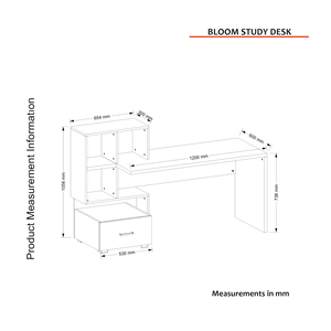 Best Seller Luxury Chipboard Bloom Study <b>Desk</b> Modern Design in White-Walnut From Turkey - Product Image 4