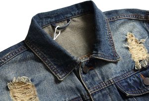 Denim Cotton Fabric <b>Jackets</b> Manufacturer Pigment Washing Oem Custom <b>Mens</b> Jean Denim <b>Jacket</b> - Product Image 4
