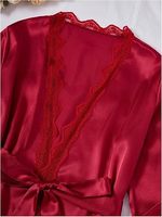 Vente en gros Ensemble de vêtements de nuit 4 pièces en satin de soie de luxe pour femmes Respirant Écologique Séchage rapide Été Automne Printemps Chemise de nuit Robe