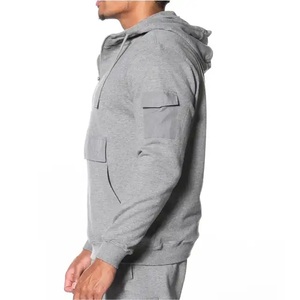 Sweatshirts surdimensionnés avec logo personnalisé poids lourd brodés personnalisés pullover sweats à capuche unis vierges sweat à capuche unisexe - Product Image 5