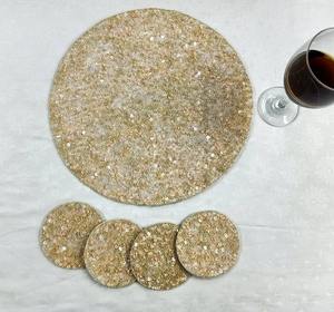 Mantel Individual Bordado con Cuentas, Mantel Individual con Lentejuelas Hecho a Mano en India - Product Image 5