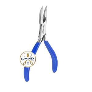 Pince à bec angulaire de haute qualité avec coupe-fil, en acier inoxydable, poignée ergonomique, pour la pose de pierres et la fabrication de bijoux - Product Image 1