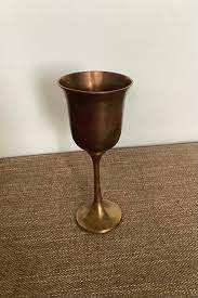 Vintage Brass <b>Wine</b> <b>Goblet</b> Engraved Handmade Chalice Metal Drinking Cup Antique Style Barware Wedding Gift Classic Tableware - Product Image 6