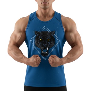 <b>Mens</b> Tank <b>Top</b> Athletic Sleeveless Shirt Workout Gym <b>Muscle</b> Fit Training Vest Soft Breathable Cotton Casual Wear OEM Custom Logo - Product Image 1