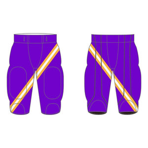 Pantalons d'entraînement de football pour hommes et jeunes en gros avec ceinture de compression à 7 coussinets, couleur blanc et noir pour l'équipe de football américain - Product Image 4
