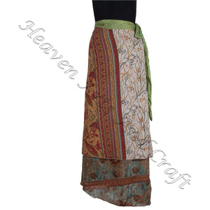 Hippie Magic Sari Wraps Jupe Boho Élégant Multi Couleur Vêtements D'été Confortable Mode Boho Hippie Taille Libre Gypsy Femmes Dames - Product Image 6