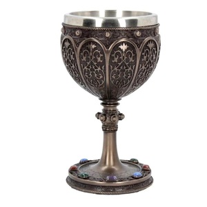 Vaso de Cóctel de Latón Hecho a Mano con Diseño Clásico y Acabado en Relieve, 300 ml, para Restaurante, Bar, Hotel - Product Image 2