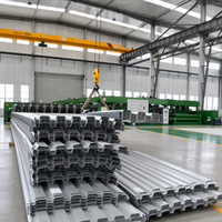 Plancher en acier à nervures ouvertes, plancher en métal galvanisé pour la construction de bâtiments modernes, panneaux de dalle en acier structurel