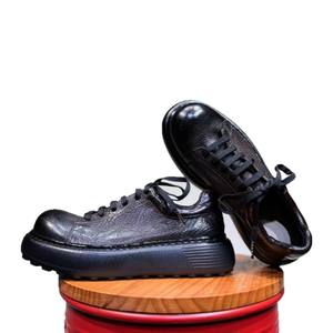 Bottes de moto pour homme en cuir véritable à tige haute avec fermeture à enfiler pour une utilisation en extérieur - Product Image 5