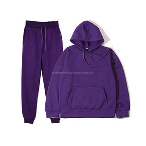 Ensemble de survêtement en molleton de coton unisexe avec logo personnalisé, qualité supérieure, vêtements décontractés et survêtement - Product Image 1