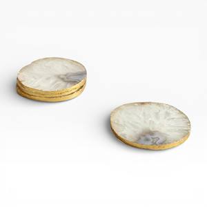 Elegantes Posavasos Cuadrados con Aspecto de Mármol y Vetas Naturales para Decoración Moderna de Hogar de Lujo - Product Image 4