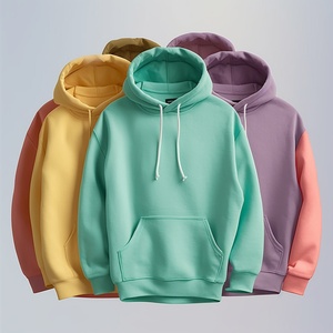 Sudadera con capucha lavada con logotipo personalizado para hombre, 100% algodón, de gran tamaño, con hombros caídos, dobladillo crudo, sudadera recortada, ropa de calle, sudaderas con capucha para hombre - Product Image 3