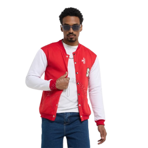 Chaqueta con letras de lana de estilo callejero para hombres personalizada con diseño único Servicio OEM de excelente calidad disponible - Product Image 5