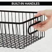 VISHAL HANDICRAFT Model 5667 Wire <b>Baskets</b> 1 Pack Metal Storage <b>Basket</b> Rectangle Carbon Steel Classic Style for Bathroom - Product Image 5