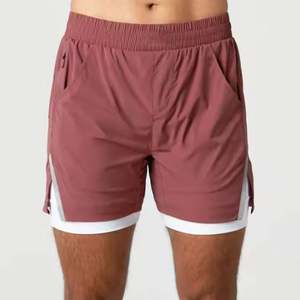 Short deux en un pour hommes, couche de compression intérieure, conception personnalisée OEM, fournisseur de vêtements de sport - Product Image 1