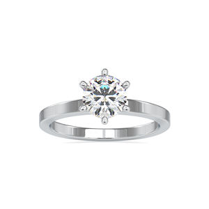 1.11CT anneau de harpe en diamant taille ronde, Design classique, Solitaire, cadeau pour femmes, vente en gros, fabrication de diamants - Product Image 3