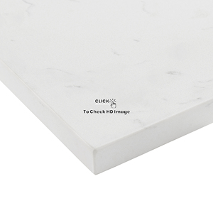 Comptoir de salle de bain en pierre de quartz artificielle de 25 "aspect marbre imité brillant facile à nettoyer projet d'hospitalité hôtel carrara - Product Image 3