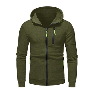 Sudadera de manga larga con cremallera y bolsillos para hombre, ropa deportiva masculina de estilo Casual, con bolsillos y cremallera - Product Image 5