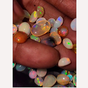 พลอยโอปอลเอธิโอเปียธรรมชาติ89ชิ้นขนาด8x6 9x7 10x8 11x9มม. ทรงลูกแพร์รูปไข่ทรงกลมทรงหลังเบี้ยเป็นล็อต94ชิ้นราคา Iroc $85 - Product Image 2