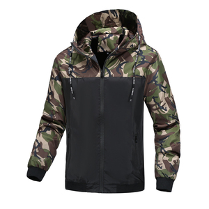 Veste tactique de chasse respirante en softshell à fermeture éclair tissée de grande taille coupe-vent personnalisée par le fabricant pour hommes - Product Image 5