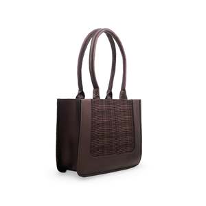 Brown Vintage Lady Casual Shoulder <b>Bag</b> Fashionable Single Zip <b>Crossbody</b> Handbag <b>Waterproof</b> PU/Polyester Model P54533 - Product Image 2