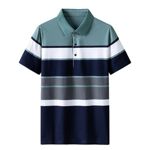 Men <b>Classic</b> Striped Polo Shirt Cotton Short Sleeve 2026 Summer Plus Oversize 4XL polo shirts Customized Unisex Polo Shirts 2026 - Product Image 4