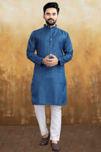 Mans Wear Fancy Cotton Festival Wear Jari Work Kurta Pyjama au prix de gros 2023 - Product Image 6