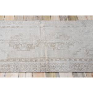 Alfombra Vintage de 3.3x5.7 pies, Alfombra Turca Decorativa, Alfombra Geométrica Beige Marrón - Product Image 3