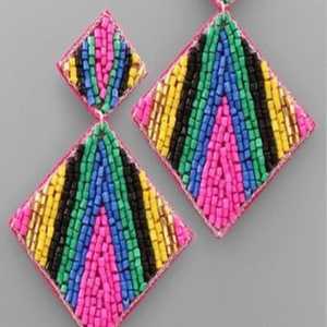 Conjunto de pendientes de tuerca con cuentas bohemias clásicas de estilo americano europeo, venta al por mayor de oro para boda - Product Image 1