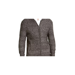 Pull à capuche en cachemire mélangé Tasso Elba pour homme, style mode, avec logo imprimé, fermeture éclair intégrale, chaud pour l'automne, noir, taille S - Product Image 2