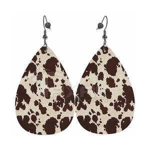 Pendientes de piel de vaca hechos profesionalmente Pendientes de piel de vaca de último diseño Pendientes de piel de vaca recién llegados - Product Image 1