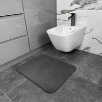 Tapis moderne Moonbeam Grafit en fausse fourrure, fabriqué à la machine, antidérapant, respectueux de l'environnement, adapté aux animaux domestiques, certifié OEKO-TEX, 60x50 cm