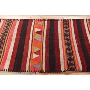 Vintage 2.7x9.7 ft <b>Runner</b> Rug, Turkish Rug, Kilim <b>Red</b> Floral Rug - Product Image 3