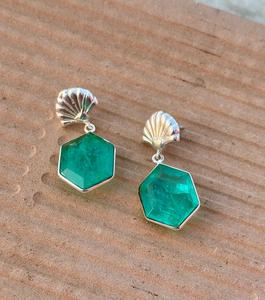 925 Sterling <b>Silver</b> Beautiful <b>Silver</b> Jewelry Trendy Emerald Crystal Gemstone <b>Earring</b> for <b>Women</b> for Wedding or Party Gift - Product Image 6