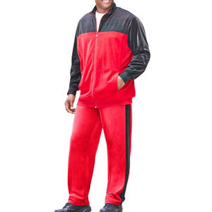 ชุดวอร์มผ้ากำมะหยี่สำหรับผู้ชายชุดวอร์มไซส์ใหญ่พิเศษระบายอากาศ - Product Image 1